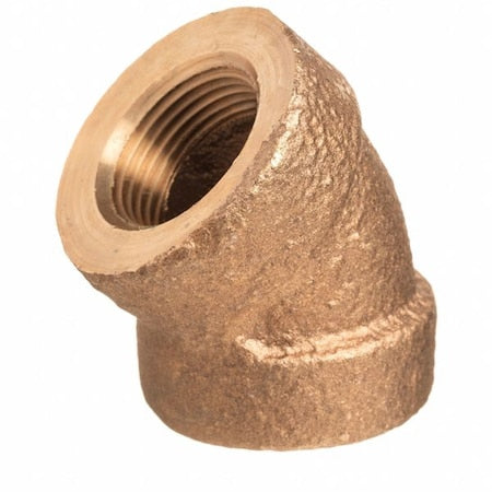 45 Degrees  Elbow Brass Brass Class 250 Pipe Fittings, 1 in Female NPT X 1 in Female NPT