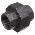 Straight Black Coated Malleable Iron Pipe Fitting, 1-1/2" Pipe, Female BSPT, Malleable Iron