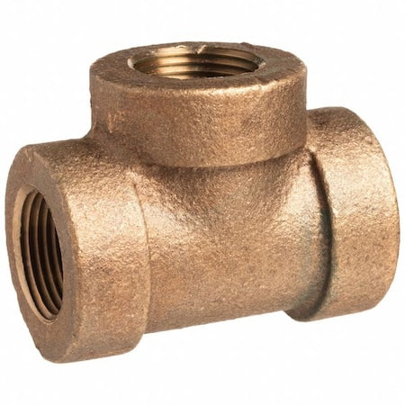 Tee Brass Brass Class 250 Pipe Fittings, 1 1/4 in Female NPT X 1 1/4 in Female NPT