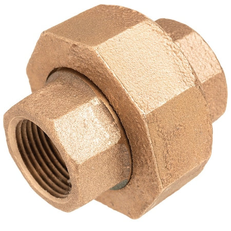 Straight Brass Brass Class 250 Pipe Fittings, 1 1/2 in Female NPT X 1 1/2 in Female NPT