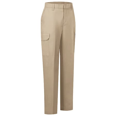 Women's Work Pant, 8, Khaki, 35% Cotton, 65% Polyester
