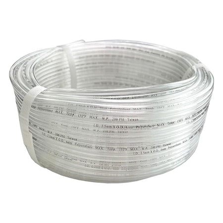Tubing,2.5mm ID x 4mm OD,100 Ft,Natural