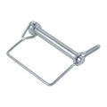 Single Wire Tab Lock Safety Pin, 3/8 in Dia, 2-1/2 in Lg, 2-3/4 in Shank Lg, 1 PK
