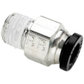 Push-to-Connect Fitting, Brass, Silver