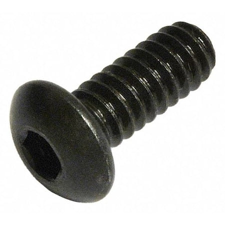 1/4"-20 Socket Head Cap Screw, Button, Black Oxide Alloy Steel, 1/2 in Length, 100 PK