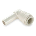 Push-Fit Elbow Fitting, 1/2 in Tube Size, Polysulfone, White