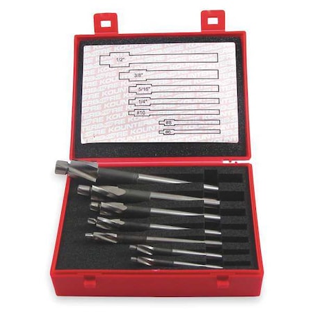 Counterbore Set,Close Fit,7 PC,No 6-1/2 In