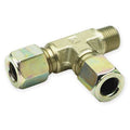 Tee,Steel,Comp5/16",MNPT1/8",5/16",NPTF