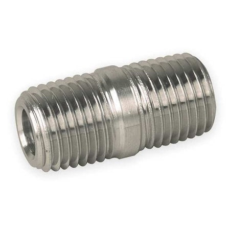 1/4" MNPT x 1-1/8" TBE Stainless Steel Close Pipe Nipple