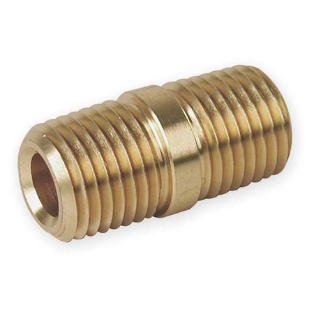3/8" MNPT x 1-1/8" TBE Brass Close Pipe Nipple