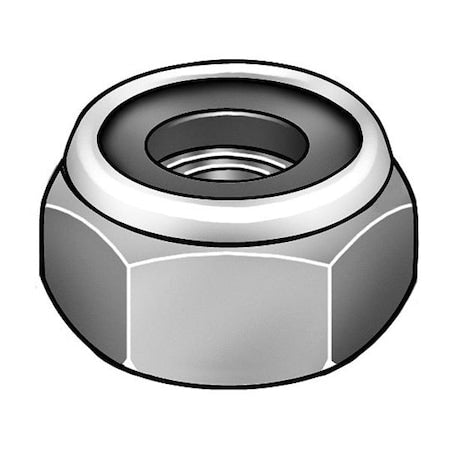 Nylon Insert Lock Nut, 1-3/8"-12, Steel, Grade 8, Yellow Zinc, 1 9/32 in Ht