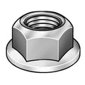 Serrated Lock Nut, 5/16"-24, Steel, Grade A, Zinc Plated, 11/64 in Ht, 100 PK