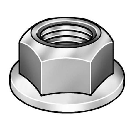 Serrated Lock Nut, 5/16"-24, Steel, Grade A, Zinc Plated, 11/64 in Ht, 100 PK