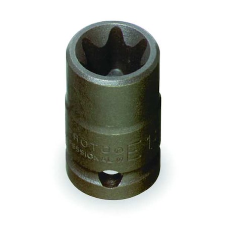 1/2 in Drive Impact Socket Standard Socket, black oxide, Steel,E18