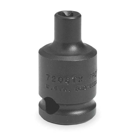 3/8 in Drive Impact Socket Standard Socket, black oxide, Steel,E6