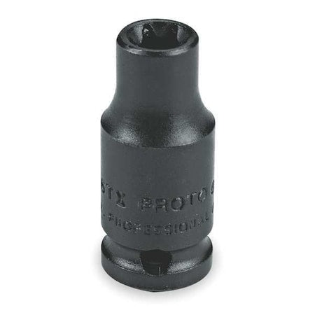 1/4 in Drive Impact Socket E7 Size Torx(R) Standard Depth, Black Oxide