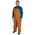 Bib Overalls, Nylon, 30 in Inseam, Brown, XL