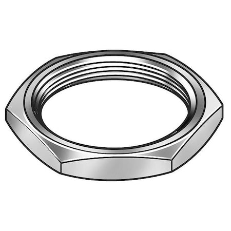 Panel Nut, 1/4-40, Hex, Brass, Nickel, PK25