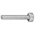 Thumb Screw, 1/4"-28 Thread Size, Round, Black Oxide Steel, 7/32 in Head Ht, 1 1/2 in Lg