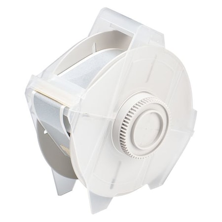 Label Tape Cartridge, Metallic Silver, Labels/Roll: Continuous