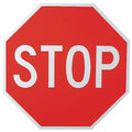 Stop Sign, 18" W, 18" H, Aluminum, Red