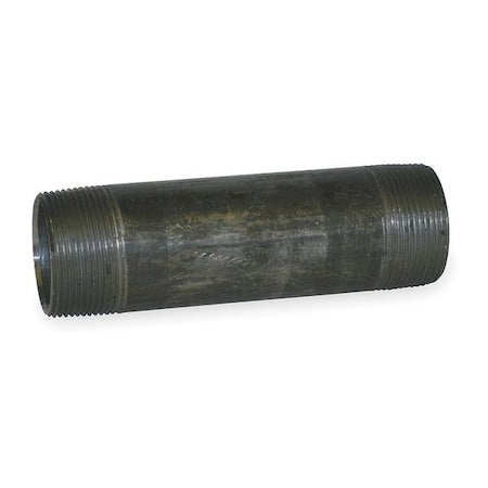 1-1/4" x 4" Black Pipe Nipple Sch 80