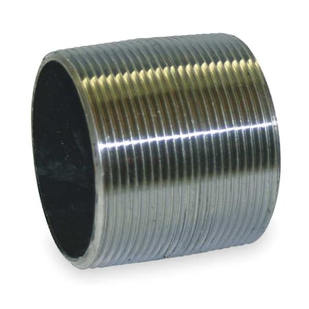 1-1/2" MNPT x MNPT Black Steel Black Close Pipe Nipple Schedule 80