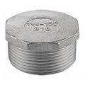 Plug, Stainless Steel, Threaded 3/8 in