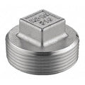 1-1/2 in MNPT 304 Stainless Steel Square Head Plug, Class 150