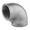 304 Stainless Steel 90 Elbow, 2 in x 2 in Fitting Pipe Size, Female NPT x Female NPT, Class 150