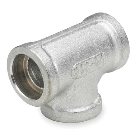 1 in Class 3000 Stainless Steel Socket Weld Tee Fitting, 304L, Female Threaded Ends
