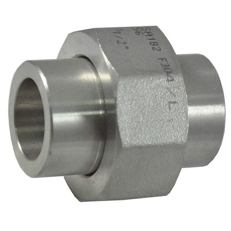 1-1/2 in Socket Weld Union, 304 Stainless Steel, Class 3000
