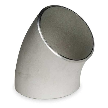 2 in Butt Weld 304L Stainless Steel 45 Degree Long Radius Elbow Schedule 40