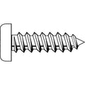 Sheet Metal Screw, #6 x 1 in, Zinc Plated Steel Pan Head Square Drive, 100 PK