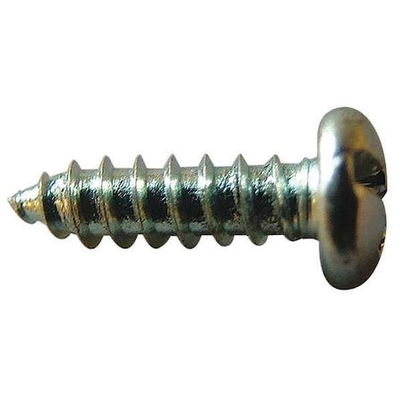 Sheet Metal Screw, #6 x 1/2 in, Zinc Plated Steel Pan Head Combination Phillips/Slotted Drive