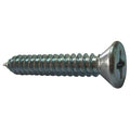 Sheet Metal Screw, #6 x 5/8 in, Plain 18-8 Stainless Steel Flat Head Phillips Drive, 100 PK