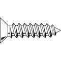 Sheet Metal Screw, #6 x 3/8 in, Plain Stainless Steel Flat Head Phillips Drive, 100 PK