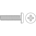 #8-32 x 1/2 in Phillips Pan Machine Screw, Zinc Plated Steel, 100 PK