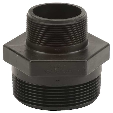 Reducing Nipple, Polypropylene, 3" x 2", Schedule 80, 300 psi Max Pressure