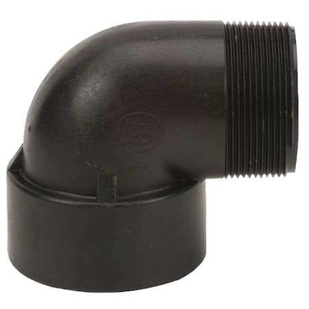 90 Degree Street Elbow, Polypropylene, 2", Schedule 80, 300 psi Max Pressure