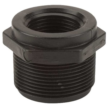 Reducing Bushing, Polypropylene, 1-1/2" x 1", Schedule 80, 300 psi Max Pressure