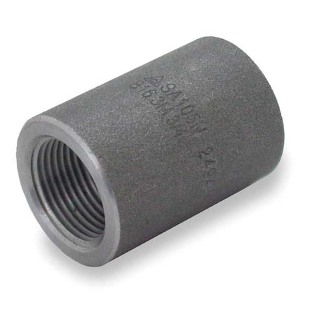 Coupling Coupling, 3/4" Pipe, FNPT, Black Forged Steel, Class 3000