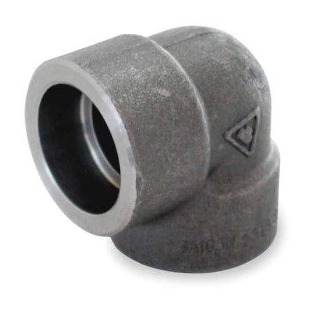 90 Degree Elbow 90 Degree Elbow, 2" Pipe, Socket Weld, Black Forged Steel, Class 3000