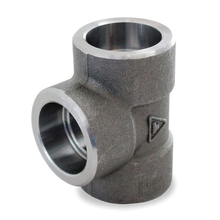 Tee Tee, 3" Pipe, Socket Weld, Black Forged Steel, Class 3000