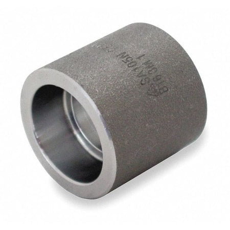 Coupling Coupling, 1/4" Pipe, Socket Weld, Black Forged Steel, Class 3000