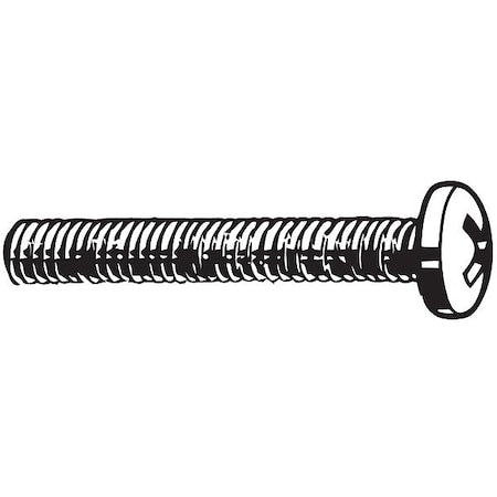 #10-24 x 1 in Phillips Pan Machine Screw, Zinc Plated Steel, 100 PK