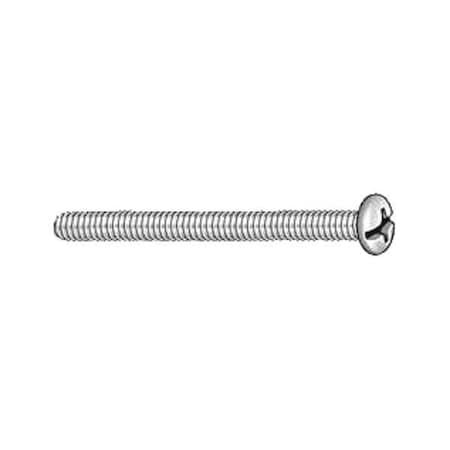 #10-24 x 1 in Combination Phillips/Slotted Round Machine Screw, Zinc Plated Steel, 100 PK