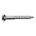 Wood Screw, #6, 1-1/2 in, Plain Brass Oval Head Slotted Drive, 100 PK