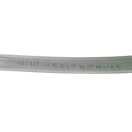 Tubing,1 I.D.,100 ft.,Clear,Flexible