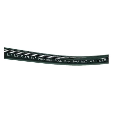 Tubing,1/3In, IDx1/2 In OD,100 Ft,Black